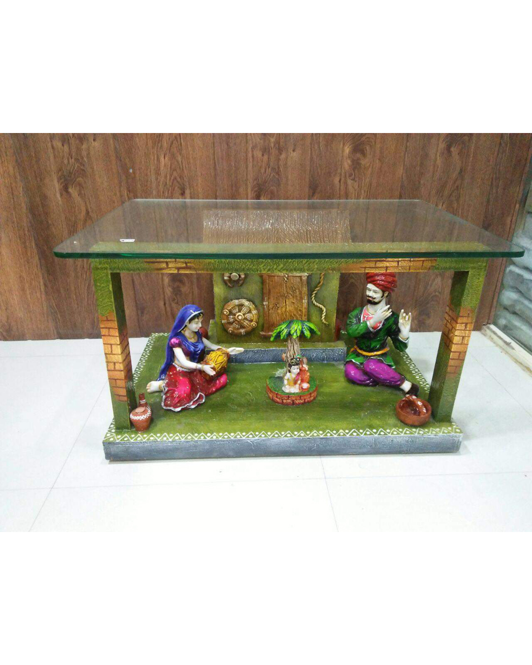 Riddhi Siddhi Art Creations - Desert Night Scene Folk Art Diorama Mural